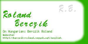 roland berczik business card